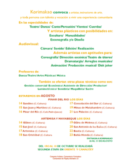 Convocatoria Korimakao convocatoria-korimakao