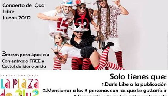 Concierto de Qva Libre con sorteo el día 20, en 31 y 2 . concierto-de-qva-libre-con-sorteo-el-dia-20-en-31-y-2