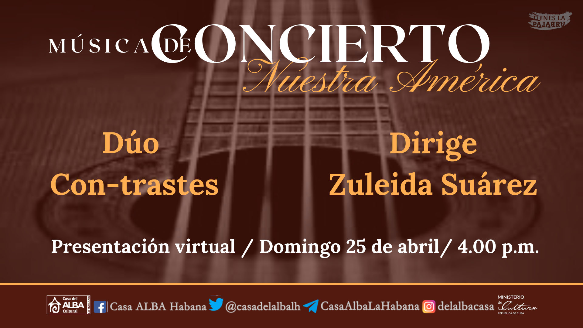 Música latinoamericana de concierto por las redes sociales de la Casa del ALBA. musica-latinoamericana-de-concierto-por-las-redes-sociales-de-la-casa-del-alba