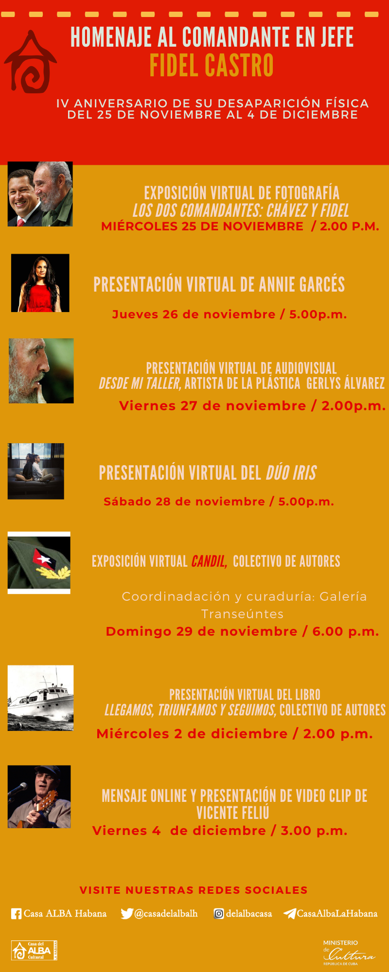 Programación Homenaje al Comandante en Jefe, Fidel Castro programacion-homenaje-al-comandante-en-jefe-fidel-castro